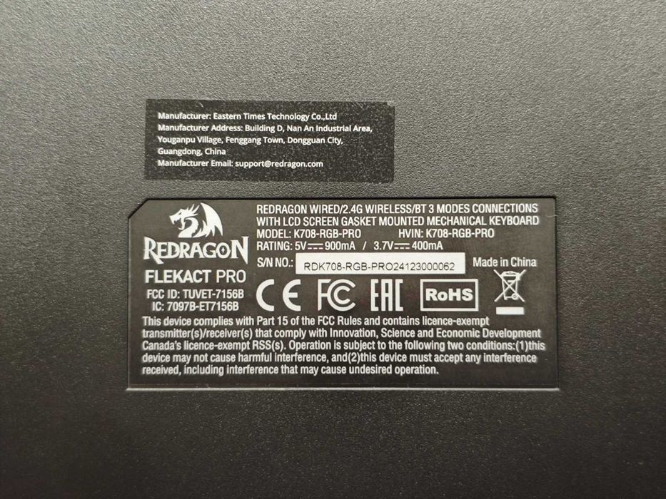 Клавіатура Механічна Redragon Flekact Pro K708-RGB-PRO Бездротова 75%