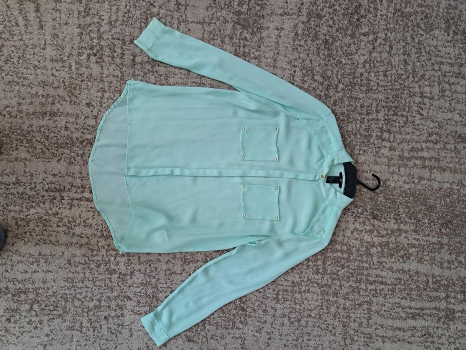 Koszula miętowa, H&M, 38