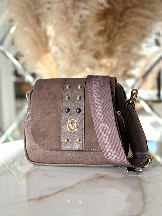 Torebka Massimo Contti listonoszka brązowa taupe prezent