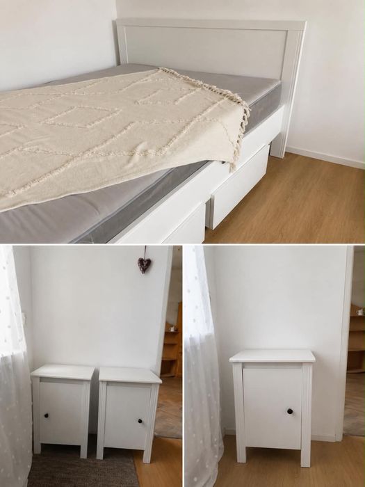Szafki i łóżko plus materac
