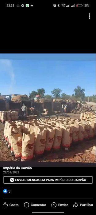Carvão sobro sacos 14 kg