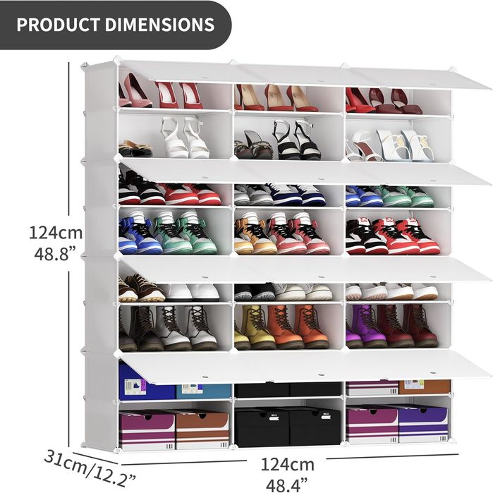 Szafka modułowa/organizer na ubrania, buty itp. 122 x 30 x 122 cm