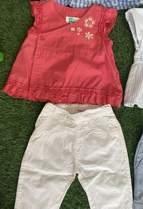 Lote roupa PlayUp Conjuntos menina Jardineira,calças,vestidos e blusa
