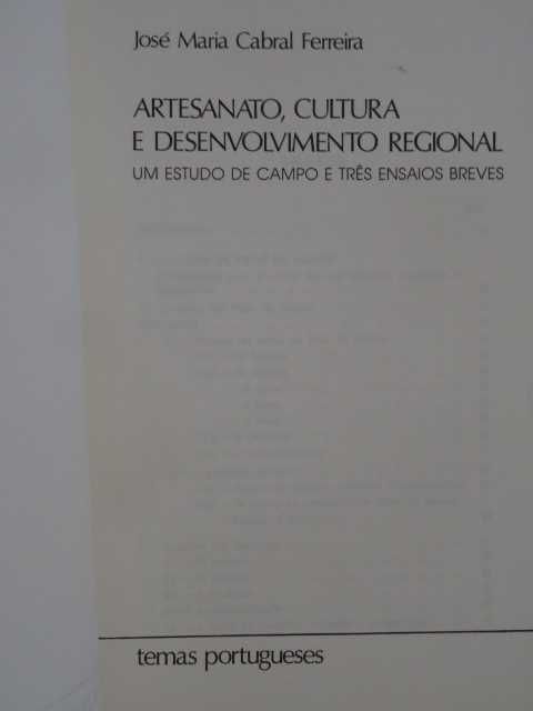 Artesanato, Cultura e Desenvolvimento Regional de José Maria Cabral F.