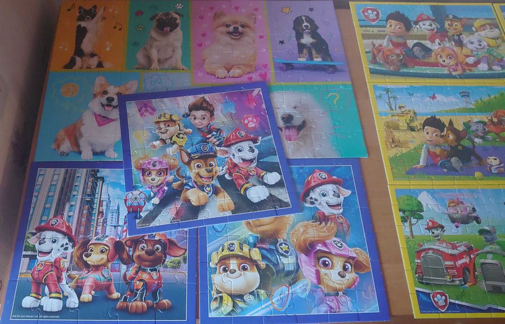 Продам комплект качественных детских пазлов различной тематики и фирм