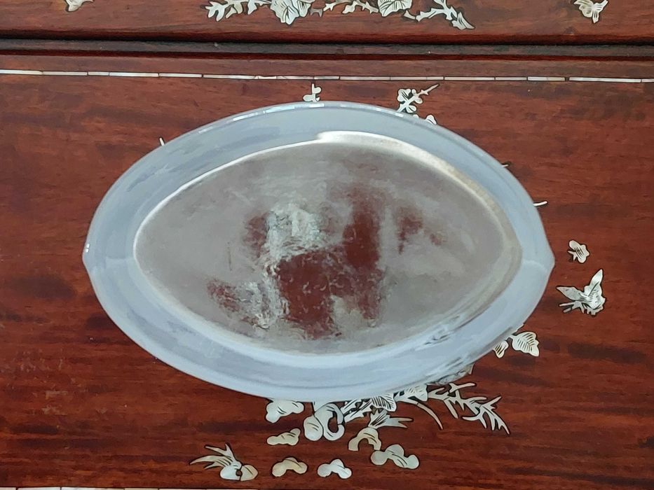 Vaso de Vidro Fosco Floral com Brilhos