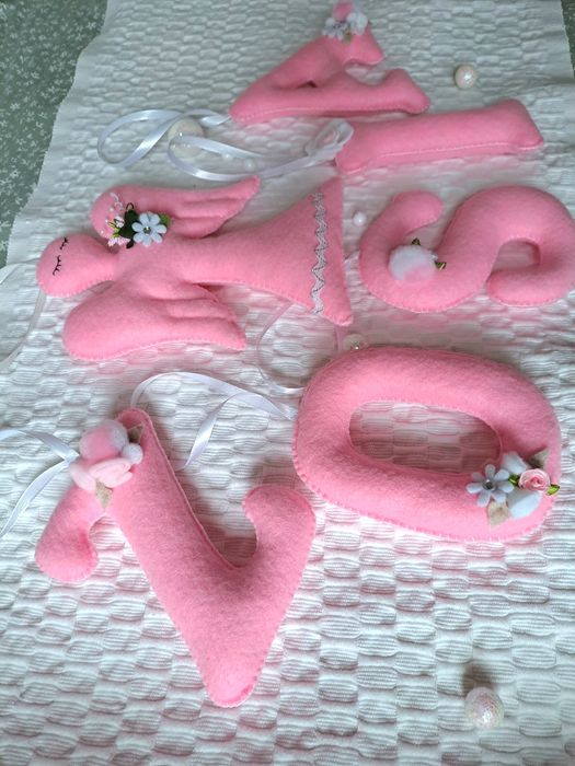 Zawieszka literki imię dziecka dziewczynki Zosia Hand made