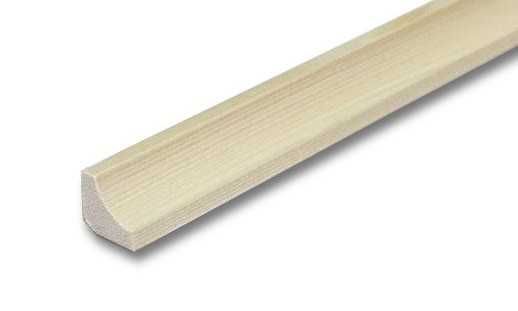 Ćwierćwałek wklęsły bezsęczny narożnik listwa drewniana 20x20