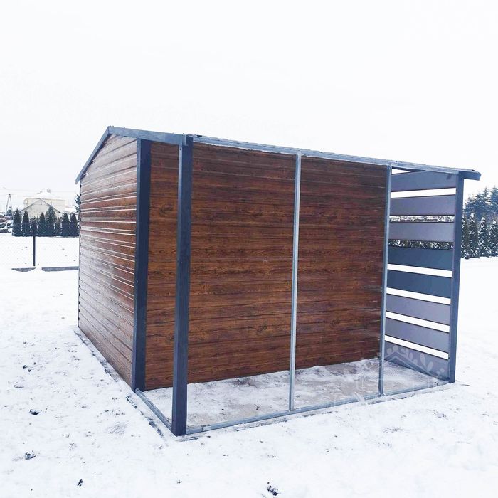 Domek Ogrodowy Schowek 2,5x2 wiata 1x2 okno drewnopodobny 2x2 ID435