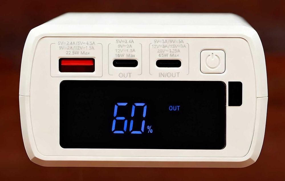 Повербанк для ноутбука 40000 mah, 65 w, pover bank с быстрой зарядкой