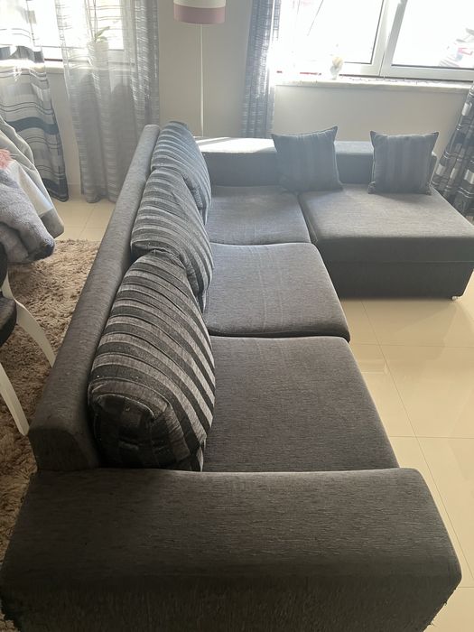 Sofá Cinzento chaise long