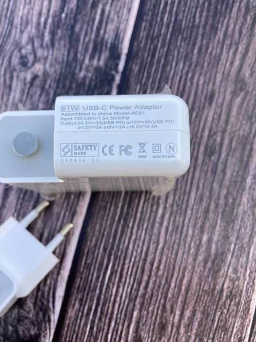 Зарядний пристрій Macbook 61-w usb-c Type-c