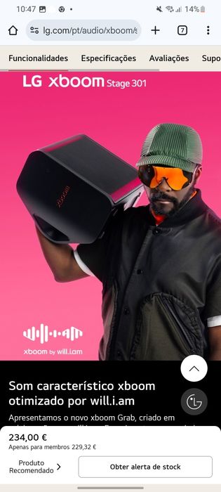 Vendo Coluna Alta Potência LG  Nova