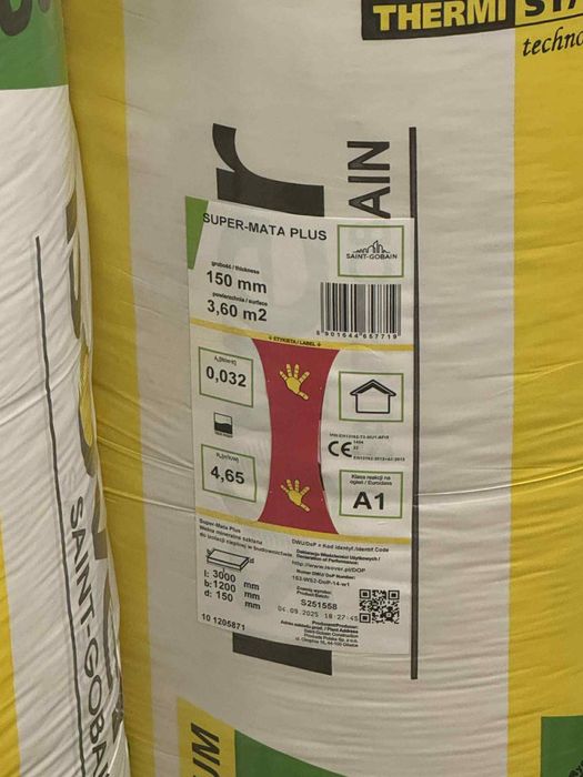 Isover super-mata plus wełna mineralna 15cm