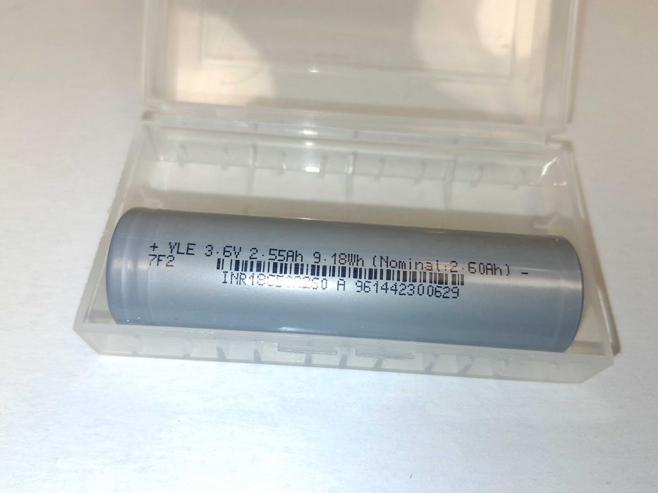 J189 Akumulator Ogniwo Li-Ion 18650 YLE 3.6V 2550mAh 9.18Wh Nowe