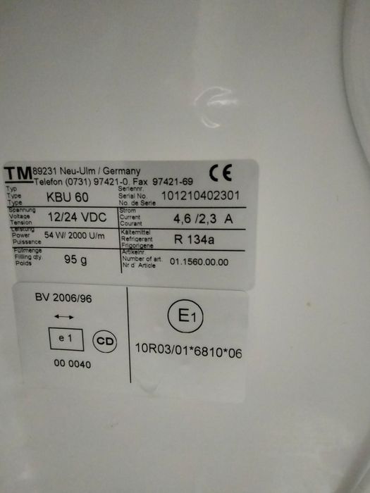 Frigorífico para camiões/ autocaravanas