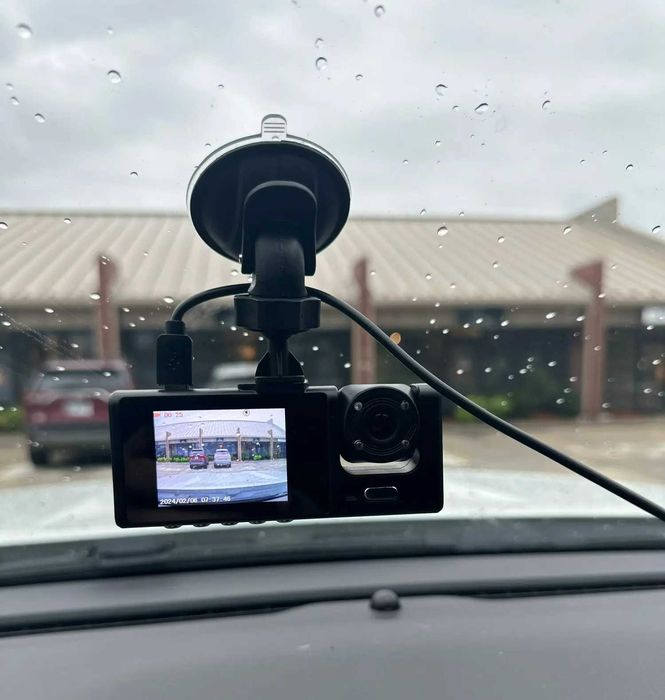 Видеорегистратор с ИК-ночным видением — 3 камеры, запись по циклу