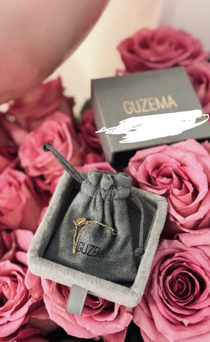 Guzema колечко з сердечкою та цепочкою