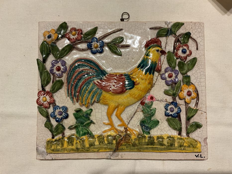 Azulejo antigo raro da Viuva Lamego