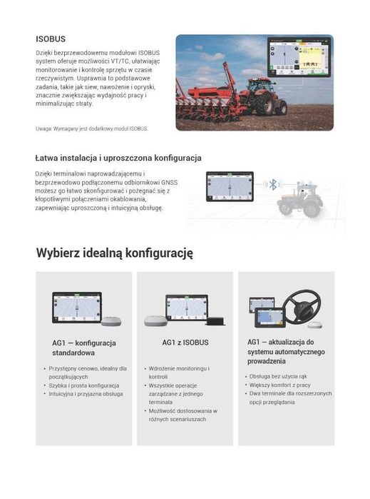 Nawigacja Rolnicza - FJD AG1 System Prowadzenia Ręcznego RTK 2.5 cm