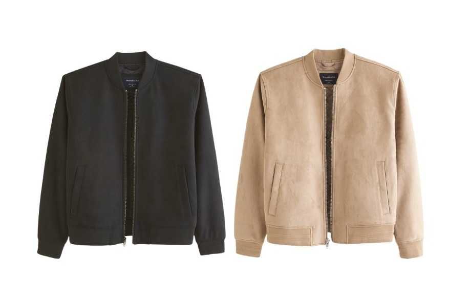 Замшевий бомбер Abercrombie & Fitch Аберкромбі (М, XXL)