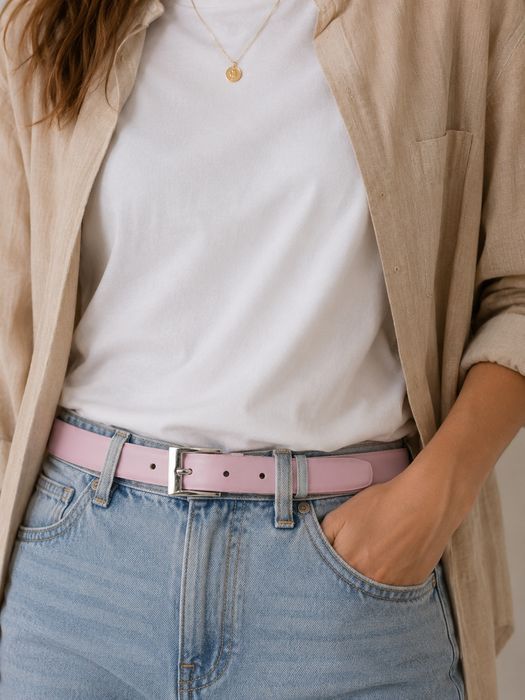 Жіночий шкіряний ремінь для джинсів та суконь, рожевий UP2 Fashion, Німеччина