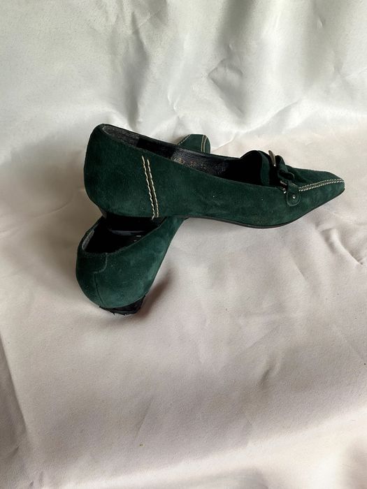 Sapatos Senhora Aura Blanc Verde Esmeralda