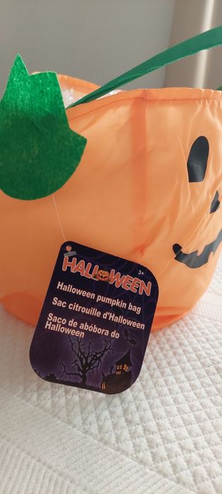 Saco doces abóbora Halloween