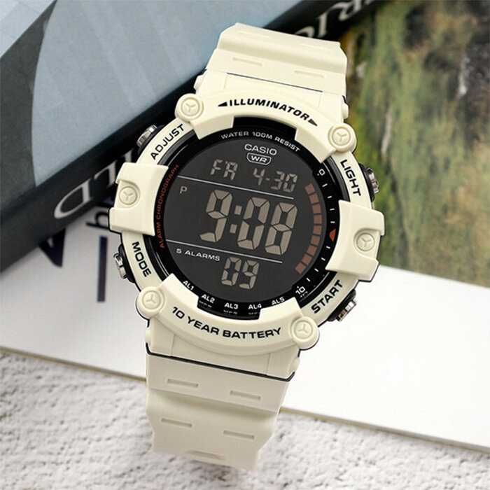 Zegarek Casio AE-1500WH-8B2 – Męski, Biały, Cyfrowy, Sportowy