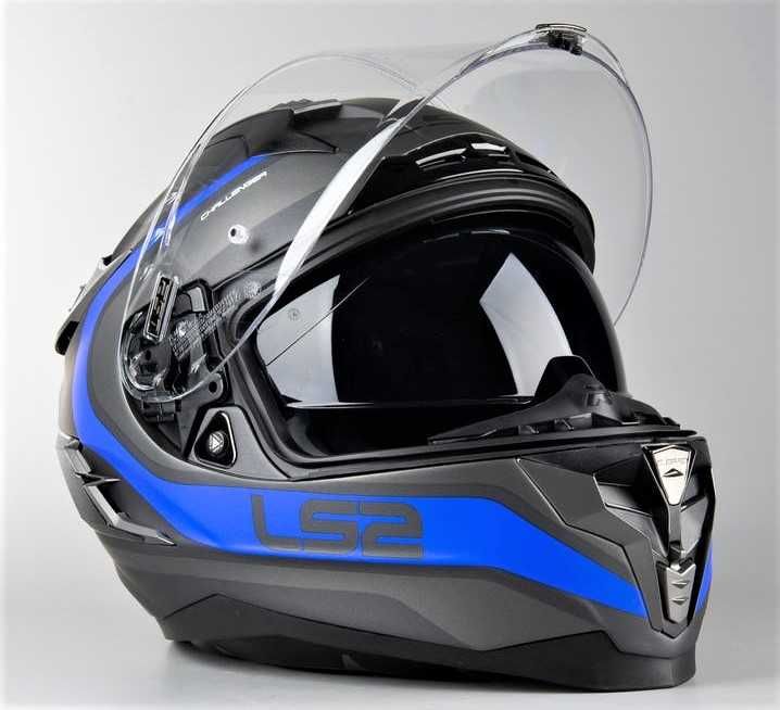 Capacete NOVO LS2 Challenger Titanio matt_blue (44% DESCONTO) Tam XS