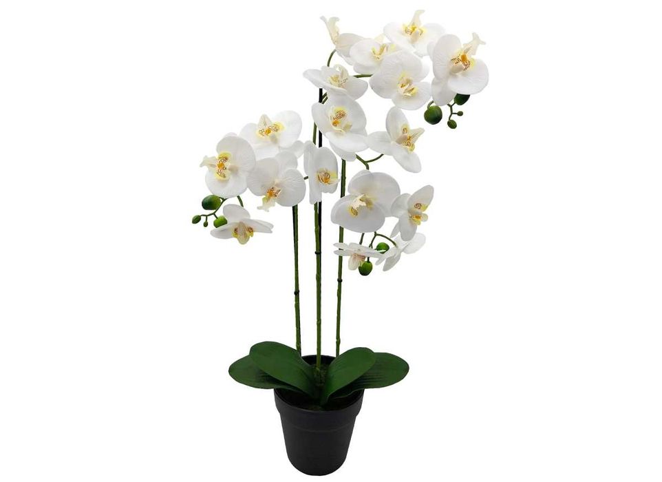 Storczyk w doniczce wysoki biały sztuczny storczyk duży 70cm orchidea