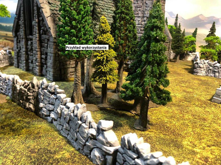 Podstawki (pnie) na drzewa Diorama Makieta D&D RPG