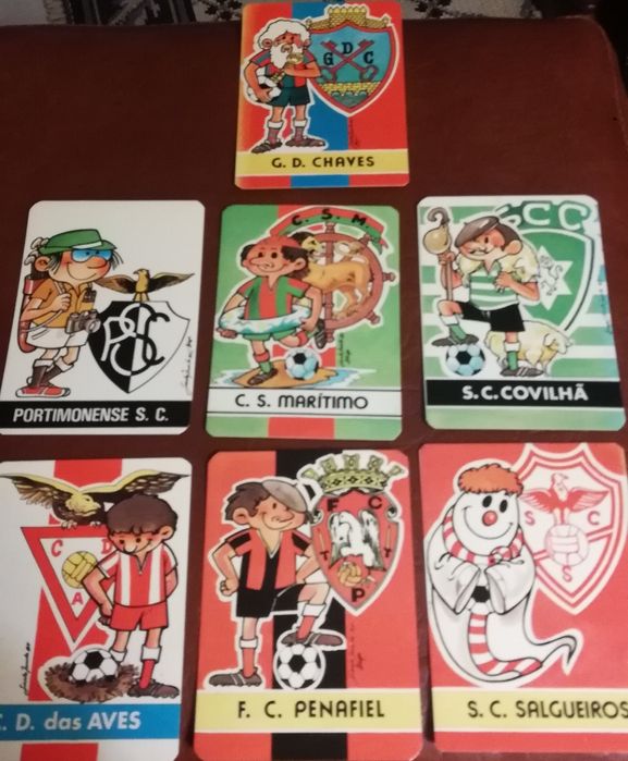 Coleção de 15 calendarios de Futbol.1986