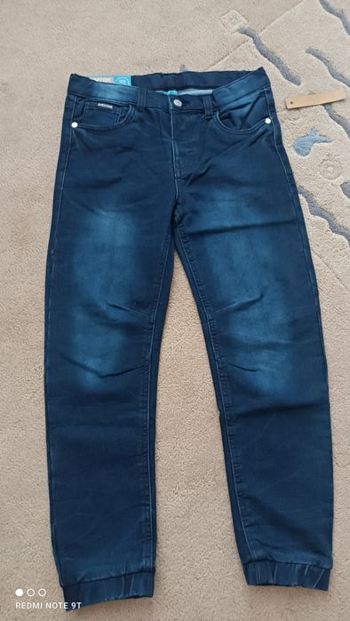 Jeansy legginsy chłopięce 134