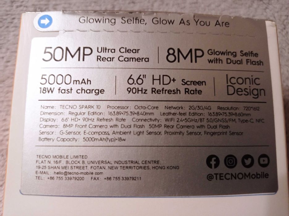 Tecno Spark 10 bez śladów uzywania