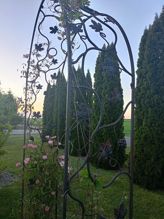 Pergola metalowa kuta do kwiatów