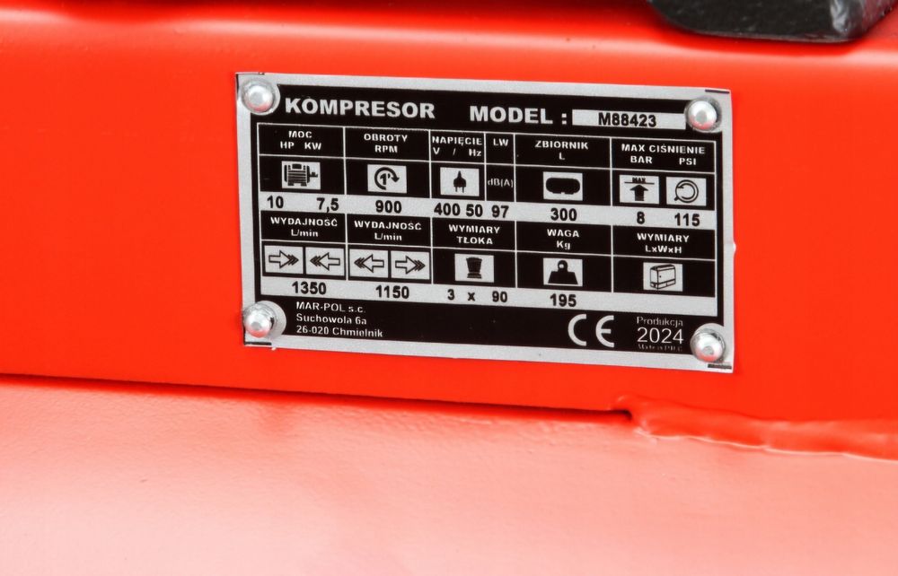 Kompresor sprężarka 300l 3 tłoki Mar-Pol  gwarancja W-wa