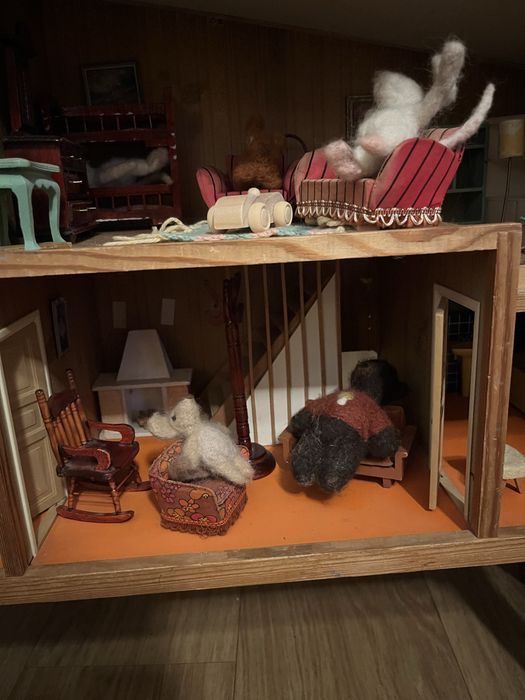 Domek dla lalek myszek lundby z wyposazeniem vintage jak maileg myszki