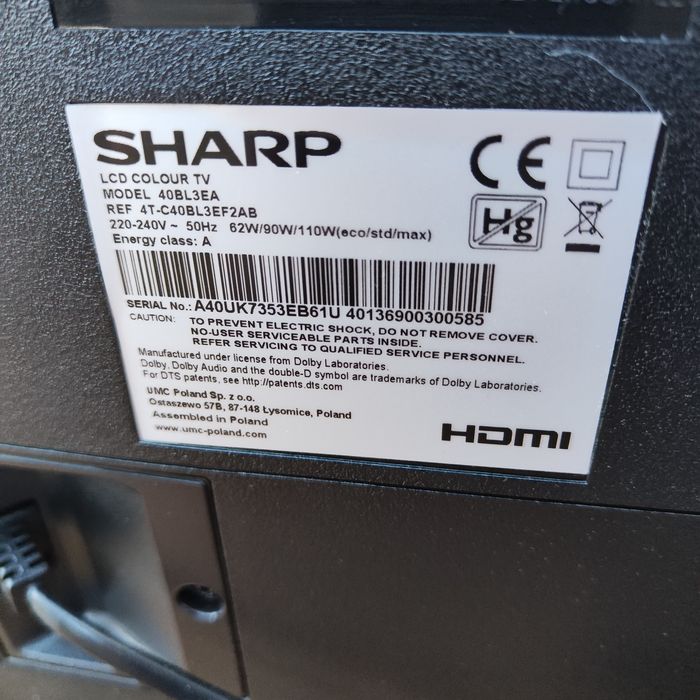 Telewizor Sharp 40 cale smart