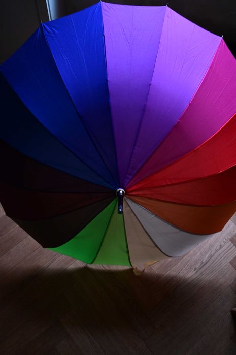 Parasol Parasolka Długa tęczowa NOWA
