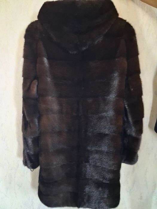 Норковый полушубок с капюшоном НОВЫЙ