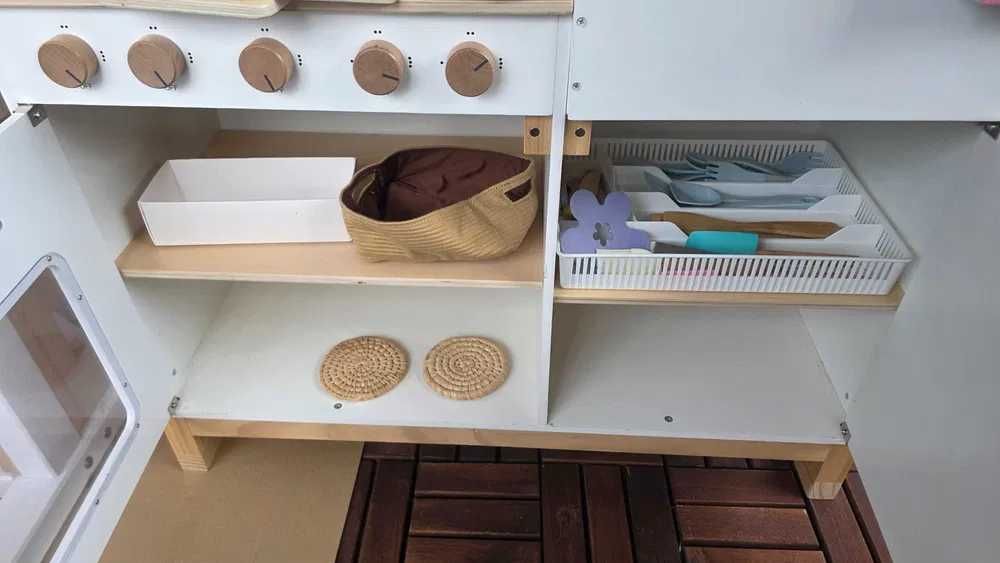 SUPER OKAZJA! Kuchnia drewniana MUSTERKIND + Ogromny zestaw akcesoriów