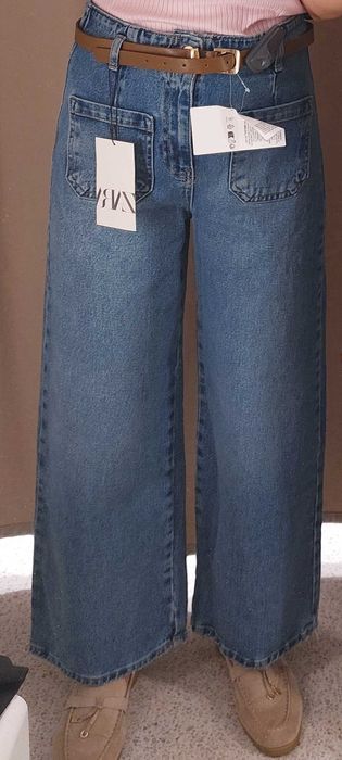 Женские джинсы с поясом zara