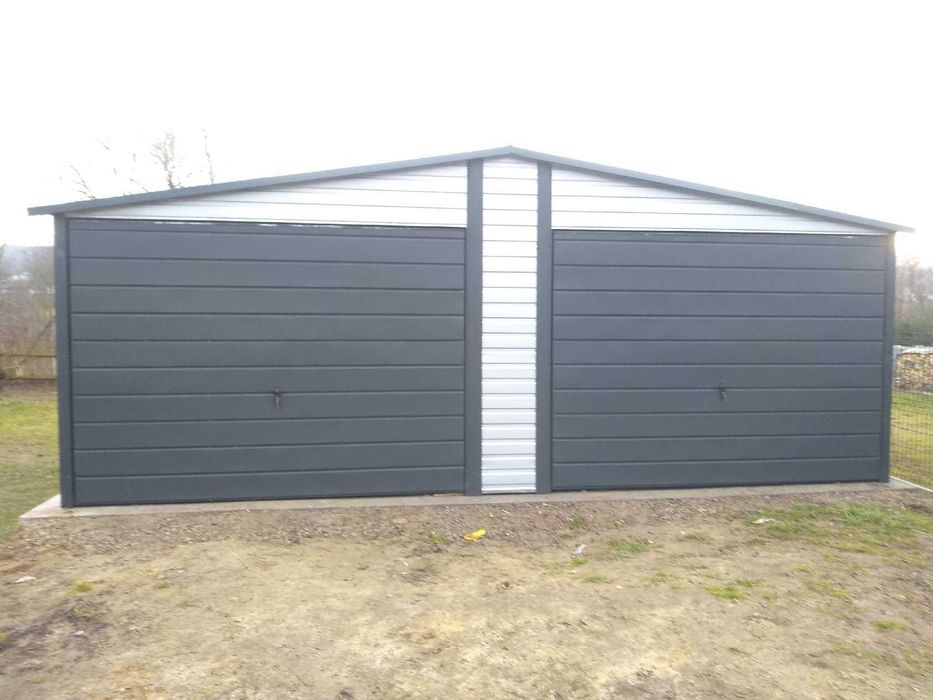 Garaż blaszany blaszak dach dwuspadowy 5x6 PRODUCENT różne wymiary 40