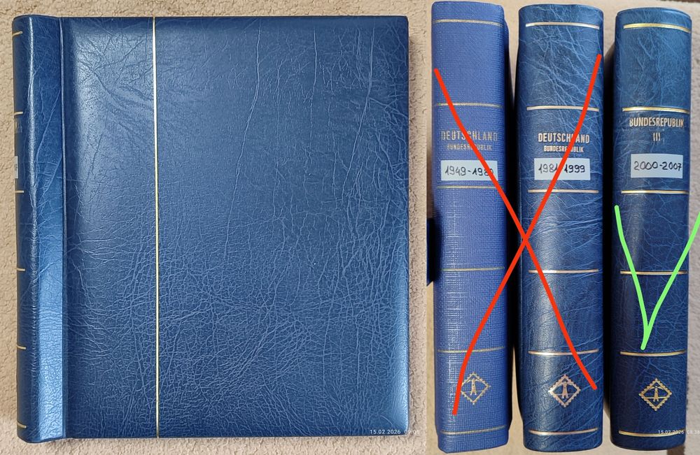 Klaser ze znaczkami Niemiec, Bund od roku 2000 do 2007 kasowane