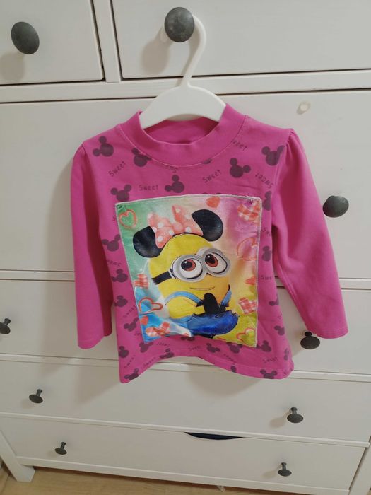 Śliczna bluzka tunika z Minionkami 104