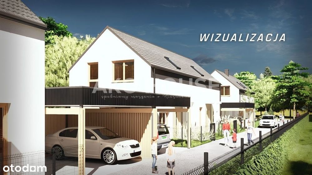 DOM bliźniak 85,92 m2 | Krynice | las za oknem -0%
