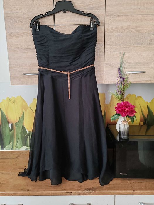 Koktajlowa jedabna sukienka Monsoon rozmiar ok 42/44 wesele