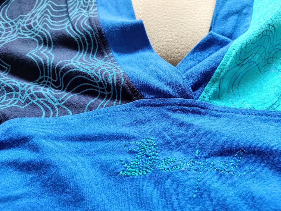 Vestido azul, turquesa, Verão, Desigual, S