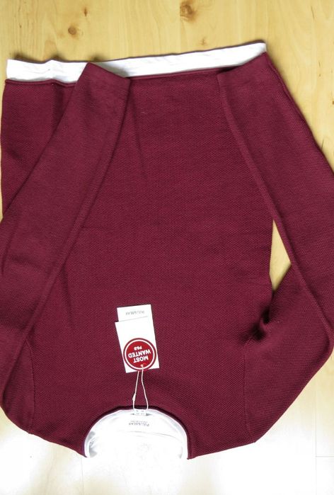 sweter 100% bawełna bordo PULL & BEAR